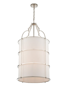 Kalco - 513252PN - Eight Light Foyer Pendant - Carson - Polished Nickel