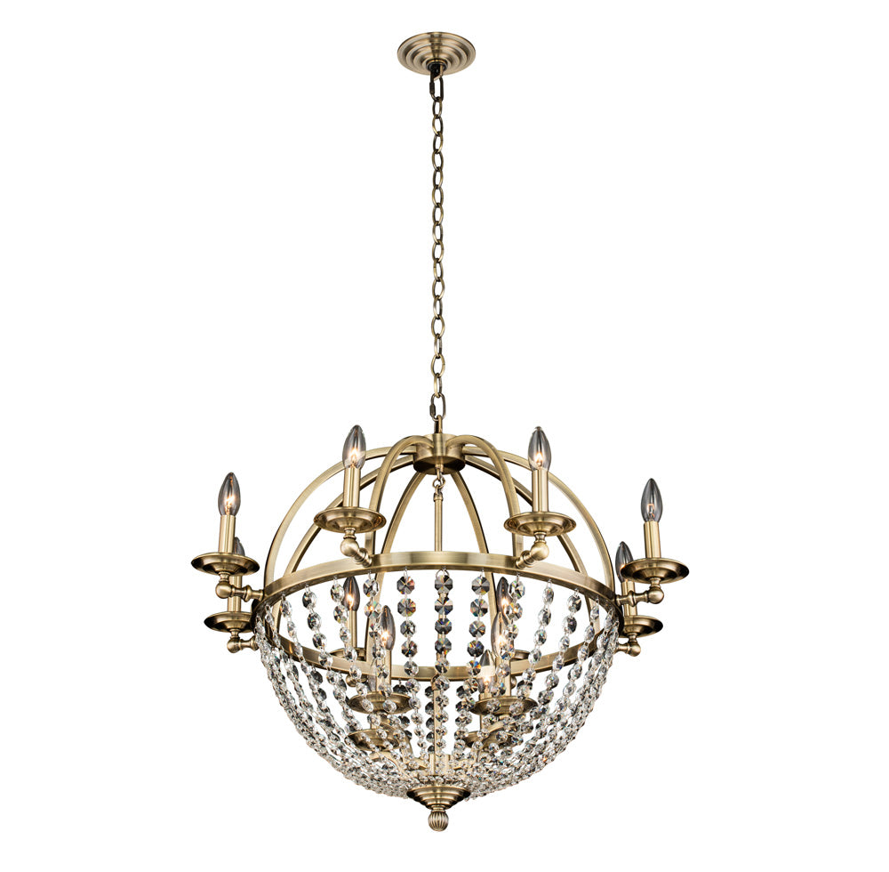 Allegri - 037771-038-FR001 - 12 Light Chandelier - Pendolo - Brushed Champagne Gold