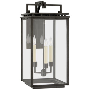 Visual Comfort Signature - CHO 2612AI-CG - Three Light Wall Lantern - Cheshire - Aged Iron