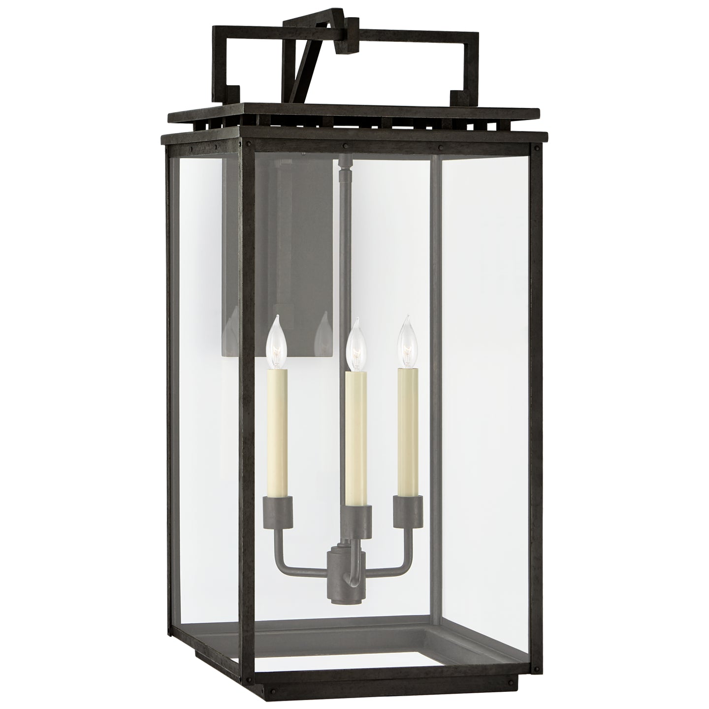 Visual Comfort Signature - CHO 2613AI-CG - Three Light Wall Lantern - Cheshire - Aged Iron