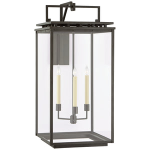 Visual Comfort Signature - CHO 2614AI-CG - Three Light Wall Lantern - Cheshire - Aged Iron