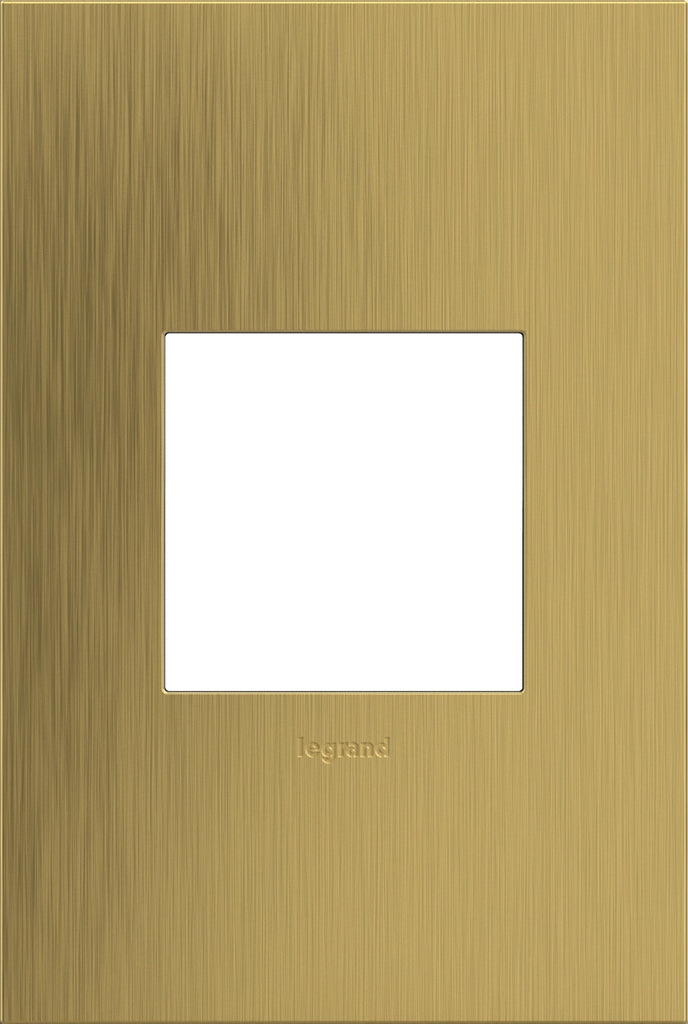 Legrand - AWC1G2BSB4 - One-Gang Screwless Wall Plate - adorne - Brushed Satin Brass