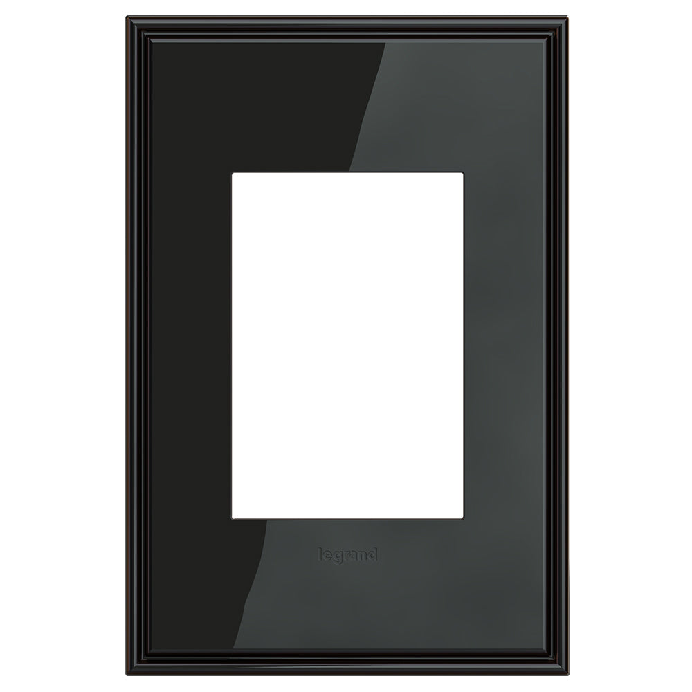 Legrand - AWC1G3BLN4 - Wall Plate - Adorne - Black