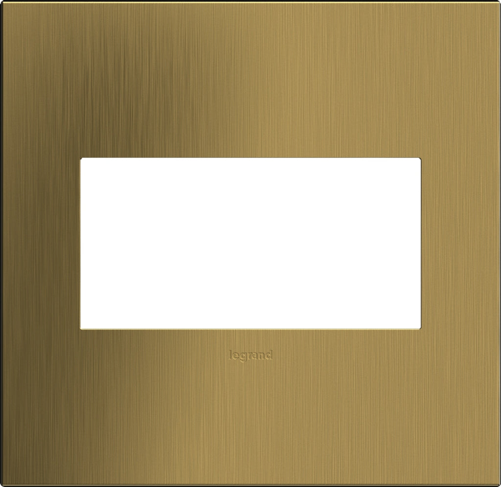 Legrand - AWC2GBSB4 - Two-Gang Screwless Wall Plate - adorne - Brushed Satin Brass