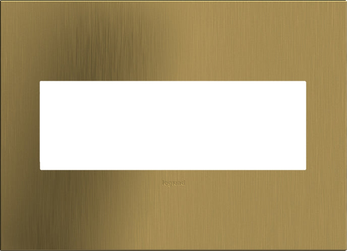 Legrand - AWC3GBSB4 - Three-Gang Screwless Wall Plate - adorne - Brushed Satin Brass