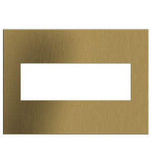 Legrand - AWC3GBSB4 - Three-Gang Screwless Wall Plate - adorne - Brushed Satin Brass