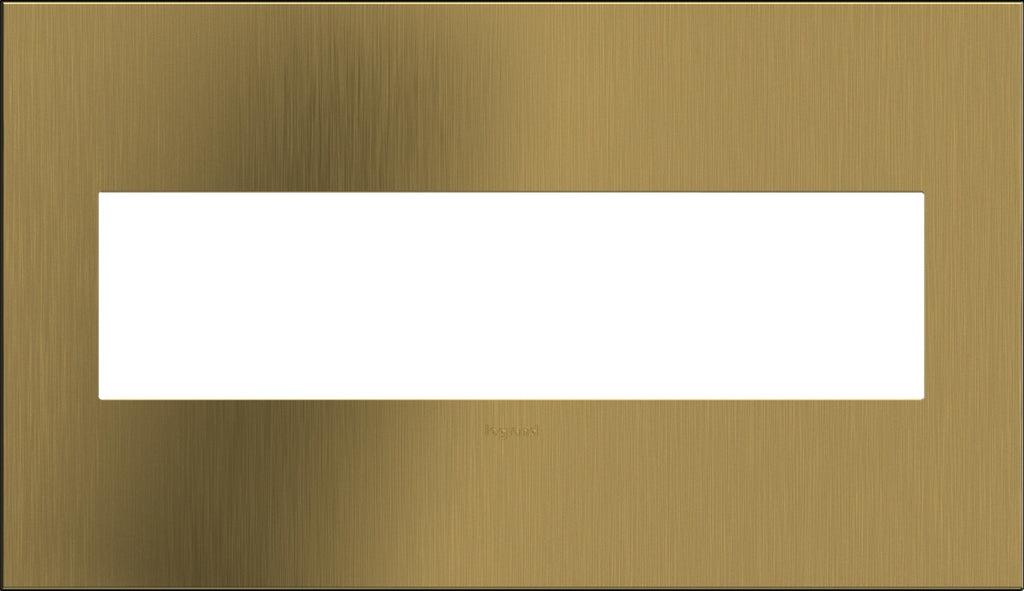 Legrand - AWC4GBSB4 - Four-Gang Screwless Wall Plate - adorne - Brushed Satin Brass