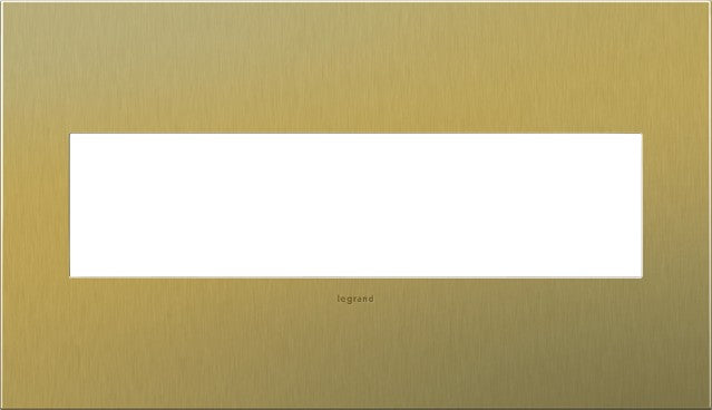 Legrand - AWC4GBSB4 - Four-Gang Screwless Wall Plate - adorne - Brushed Satin Brass
