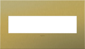 Legrand - AWC4GBSB4 - Four-Gang Screwless Wall Plate - adorne - Brushed Satin Brass