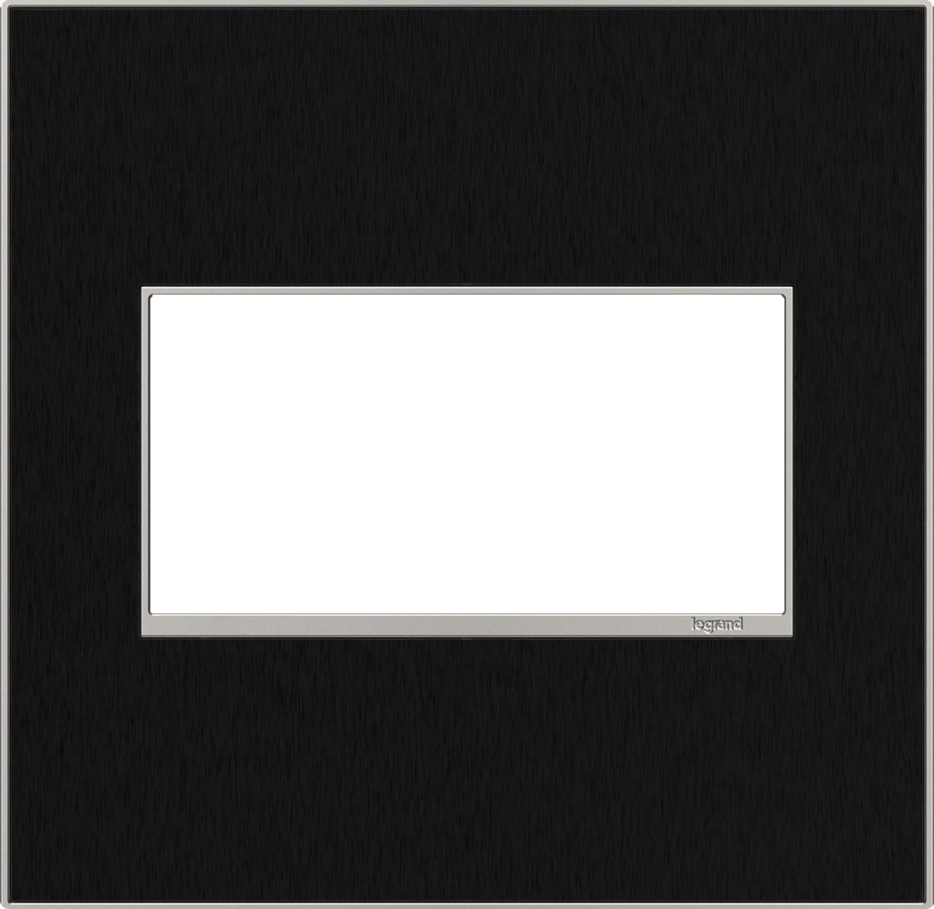 Legrand - AWM2GBLS4 - Two-Gang Screwless Wall Plate - adorne - Black Stainless