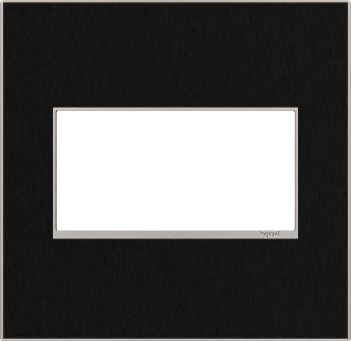 Legrand - AWM2GBLS4 - Two-Gang Screwless Wall Plate - adorne - Black Stainless