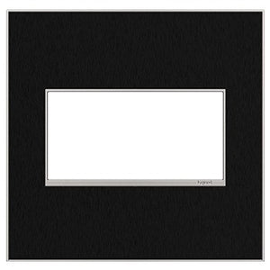 Legrand - AWM2GBLS4 - Two-Gang Screwless Wall Plate - adorne - Black Stainless