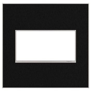 Legrand - AWM2GBLS4 - Two-Gang Screwless Wall Plate - adorne - Black Stainless