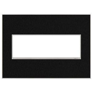 Legrand - AWM3GBLS4 - Three-Gang Screwless Wall Plate - adorne - Black Stainless