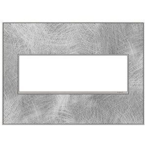 Legrand - AWM3GSP4 - Gang Wall Plate - Adorne - Spiraled Stainless