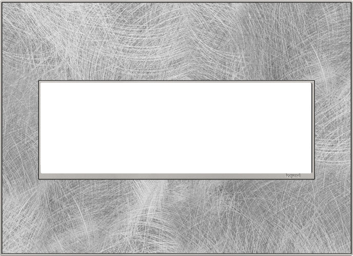 Legrand - AWM3GSP4 - Three-Gang Screwless Wall Plate - adorne - Spiraled Stainless