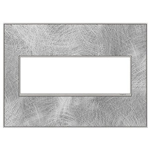 Legrand - AWM3GSP4 - Three-Gang Screwless Wall Plate - adorne - Spiraled Stainless