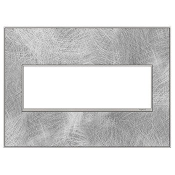 Legrand - AWM3GSP4 - Three-Gang Screwless Wall Plate - adorne - Spiraled Stainless