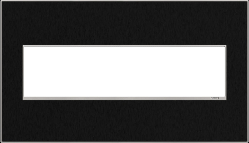 Legrand - AWM4GBLS4 - Four-Gang Screwless Wall Plate - adorne - Black Stainless