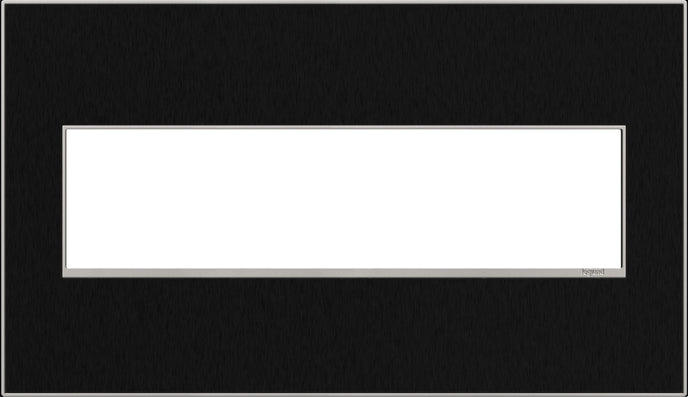 Legrand - AWM4GBLS4 - Four-Gang Screwless Wall Plate - adorne - Black Stainless