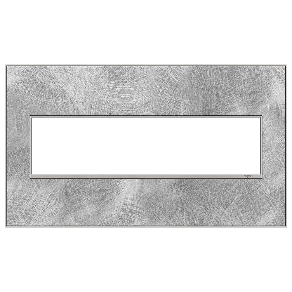 Legrand - AWM4GSP4 - Gang Wall Plate - Adorne - Spiraled Stainless