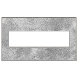 Legrand - AWM4GSP4 - Gang Wall Plate - Adorne - Spiraled Stainless