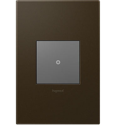 Legrand - AWP1G2BR6 - One-Gang Screwless Wall Plate with Microban - adorne - Bronze