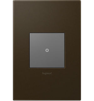 Legrand - AWP1G2BR6 - One-Gang Screwless Wall Plate with Microban - adorne - Bronze