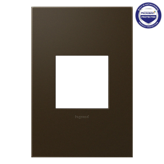 Legrand - AWP1G2BR6 - One-Gang Screwless Wall Plate with Microban - adorne - Bronze