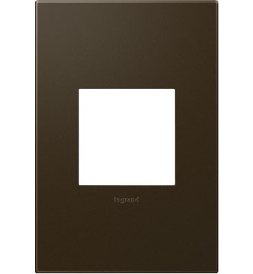 Legrand - AWP1G2BR6 - One-Gang Screwless Wall Plate with Microban - adorne - Bronze