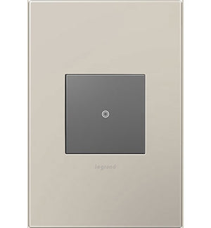 Legrand - AWP1G2GG4 - One-Gang Screwless Wall Plate with Microban - adorne - Greige