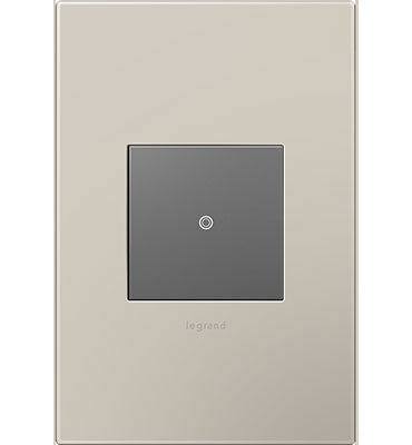 Legrand - AWP1G2GG4 - One-Gang Screwless Wall Plate with Microban - adorne - Greige