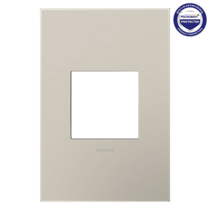 Legrand - AWP1G2GG4 - One-Gang Screwless Wall Plate with Microban - adorne - Greige