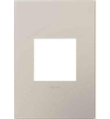 Legrand - AWP1G2GG4 - One-Gang Screwless Wall Plate with Microban - adorne - Greige