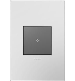 Legrand - AWP1G2PW4 - One-Gang Screwless Wall Plate with Microban - adorne - Powder White