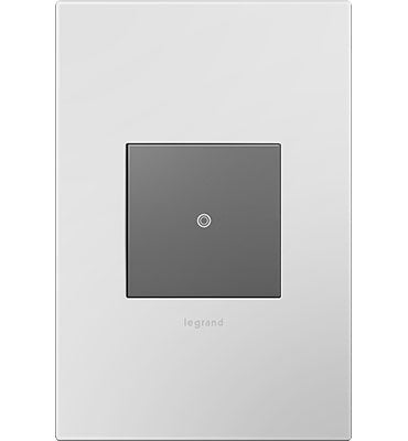 Legrand - AWP1G2PW4 - One-Gang Screwless Wall Plate with Microban - adorne - Powder White