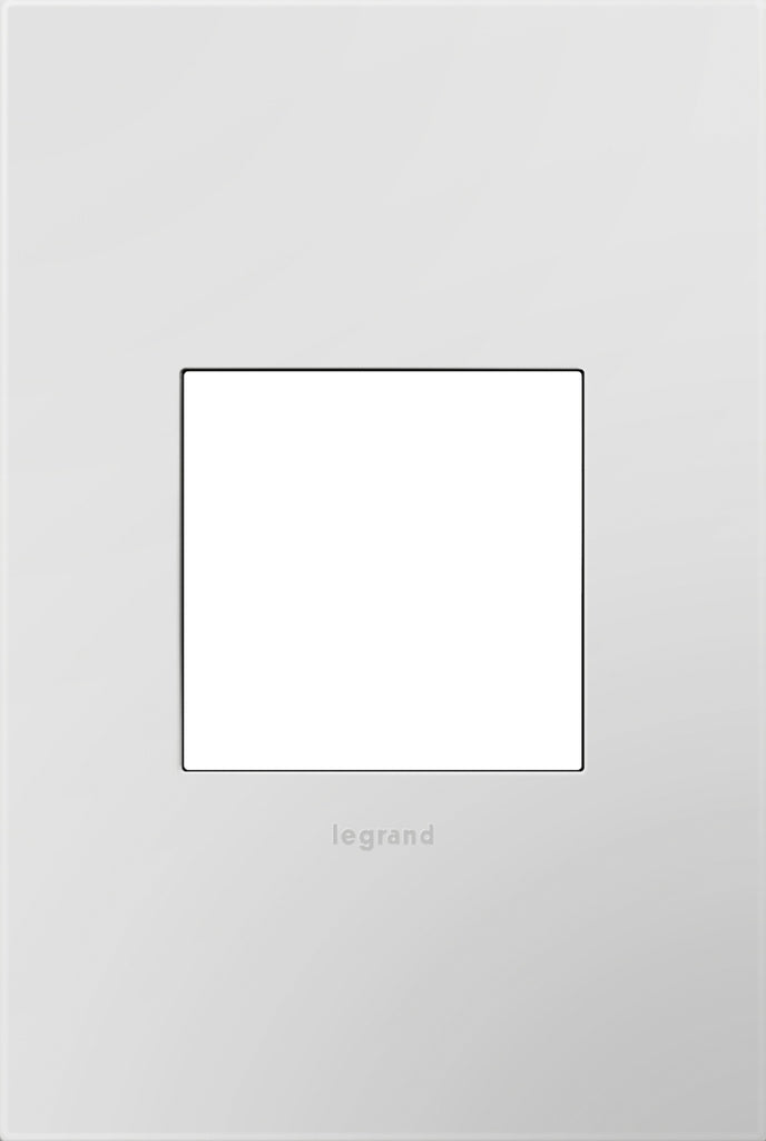 Legrand - AWP1G2PW4 - One-Gang Screwless Wall Plate with Microban - adorne - Powder White