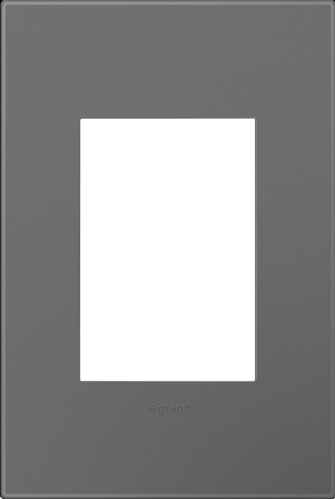 Legrand - AWP1G3MG4 - One-Gang-Plus Screwless Wall Plate with Microban - adorne - Magnesium