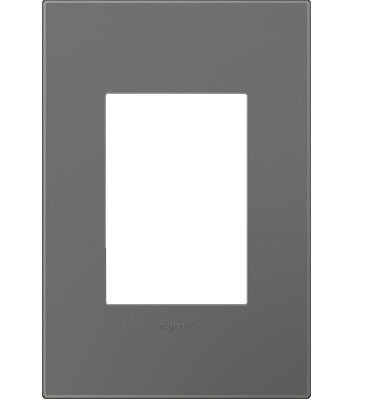 Legrand - AWP1G3MG4 - One-Gang-Plus Screwless Wall Plate with Microban - adorne - Magnesium