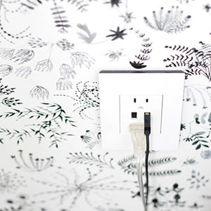 Legrand - AWP1G3PW4 - One-Gang-Plus Screwless Wall Plate with Microban - adorne - Powder White
