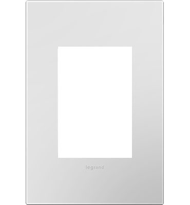 Legrand - AWP1G3PW4 - One-Gang-Plus Screwless Wall Plate with Microban - adorne - Powder White