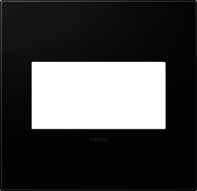 Legrand - AWP2GNK4 - Two-Gang Screwless Wall Plate - adorne - Black Ink