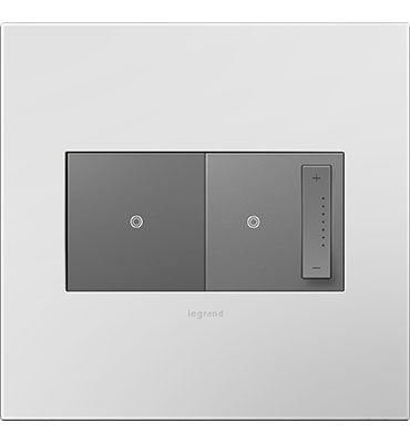 Legrand - AWP2GPW4 - Two-Gang Screwless Wall Plate with Microban - adorne - Powder White