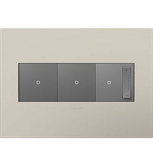 Legrand - AWP3GGG4 - Three-Gang Screwless Wall Plate - adorne - Greige