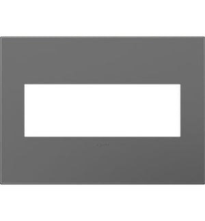 Legrand - AWP3GMG4 - Three-Gang Screwless Wall Plate with Microban - adorne - Magnesium