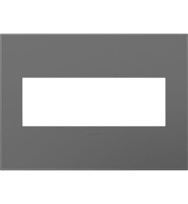 Legrand - AWP3GMG4 - Three-Gang Screwless Wall Plate with Microban - adorne - Magnesium