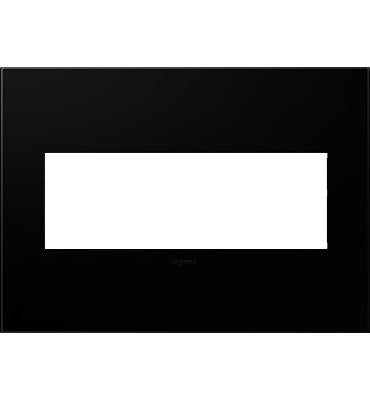 Legrand - AWP3GNK4 - Three-Gang Screwless Wall Plate - adorne - Black Ink