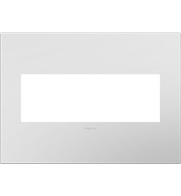 Legrand - AWP3GPW4 - Three-Gang Screwless Wall Plate with Microban - adorne - Powder White