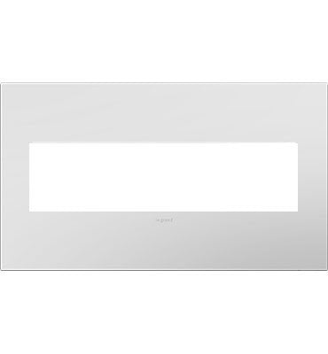 Legrand - AWP4GPW4 - Four-Gang Screwless Wall Plate with Microban - adorne - Powder White