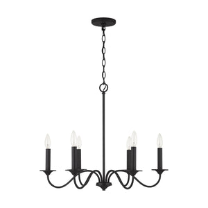 Capital Lighting - 437261BI - Six Light Chandelier - Vincent - Black Iron